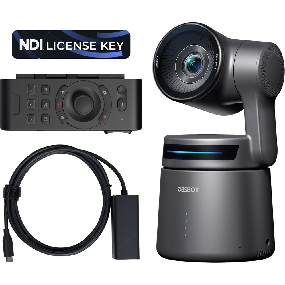 OBSBOT Tail Air Camera с пультом дистанционного управления и адаптером Ethernet
OBSBOT Tail Air Camera с пультом дистанционного управления и адаптером Ethernet