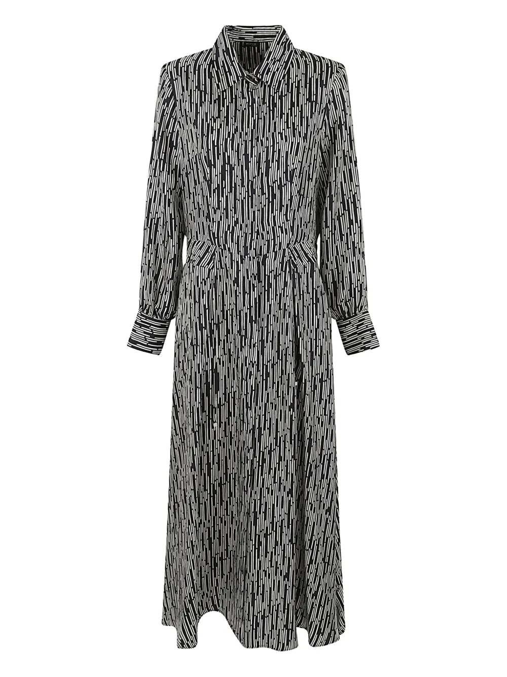 Шелковое платье-рубашка в полоску Kiton, черный
Шелковое платье-рубашка в полоску Kiton, черный