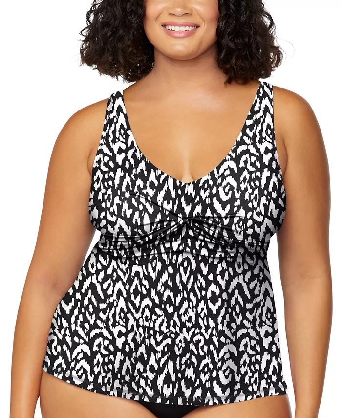 Пляжный топ-танкини Monterey с принтом больших размеров Island Escape, черный
Пляжный топ-танкини Monterey с принтом больших размеров Island Escape, черный