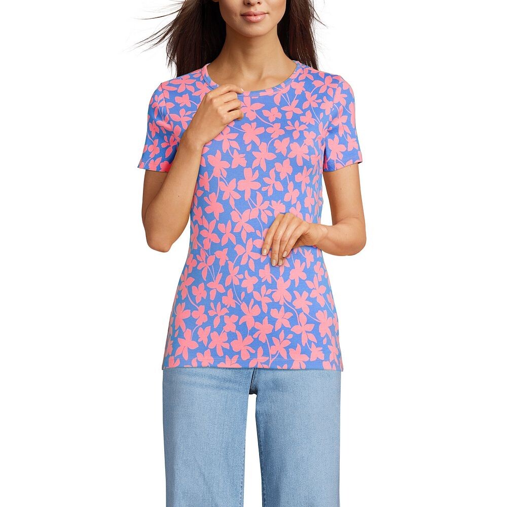 Женская цельнохлопковая футболка с круглым вырезом Lands End Lands' End, цвет Pink Stencil Floral
Женская цельнохлопковая футболка с круглым вырезом Lands End Lands' End, цвет Pink Stencil Floral