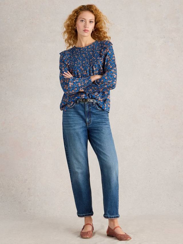 Абстрактный цветочный топ sylvie White Stuff, синий/разноцветный 
Абстрактный цветочный топ sylvie White Stuff, синий/разноцветный