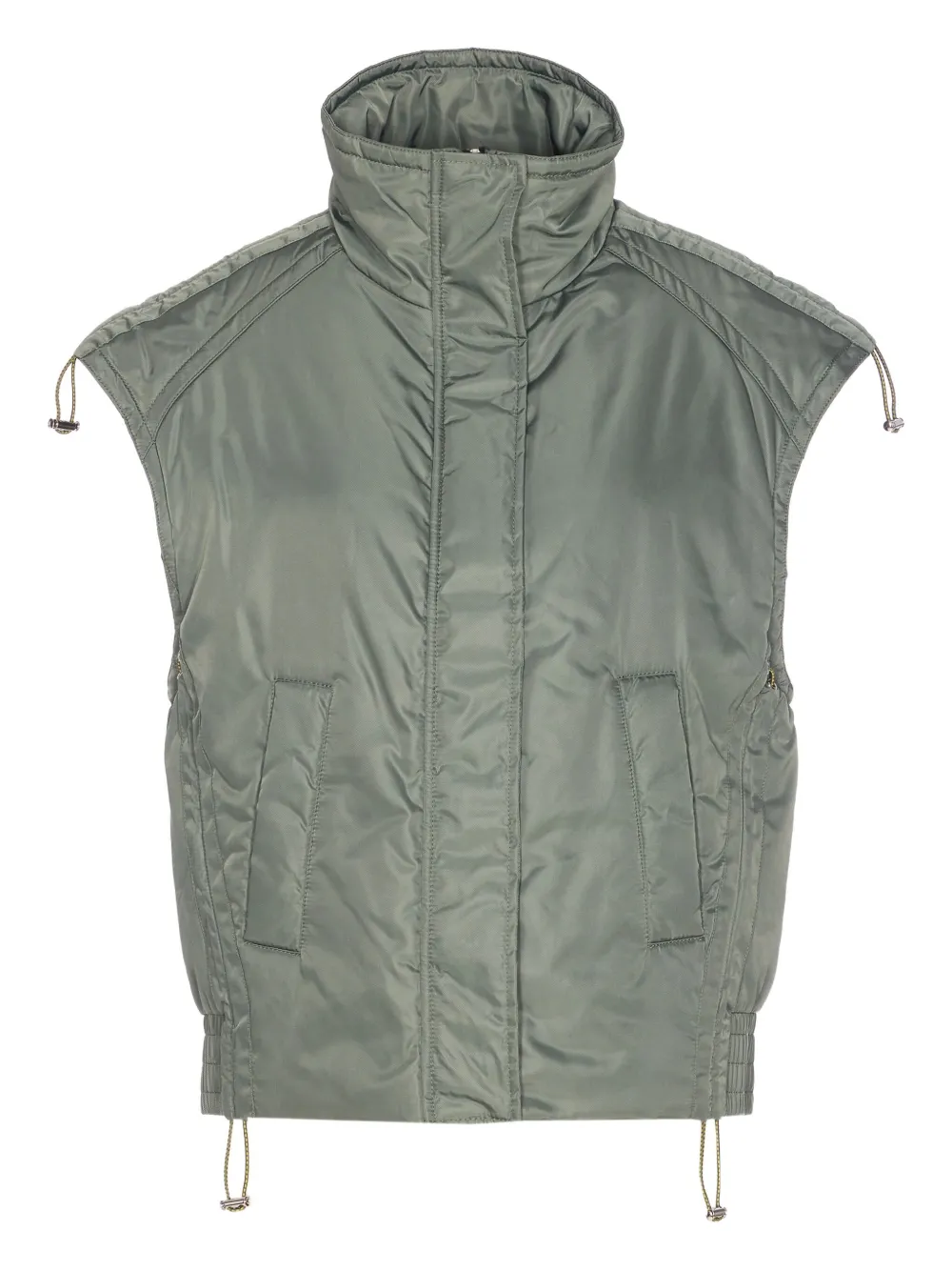 Безрукавный пуховый жилет на молнии Pinko, зеленый
Безрукавный пуховый жилет на молнии Pinko, зеленый