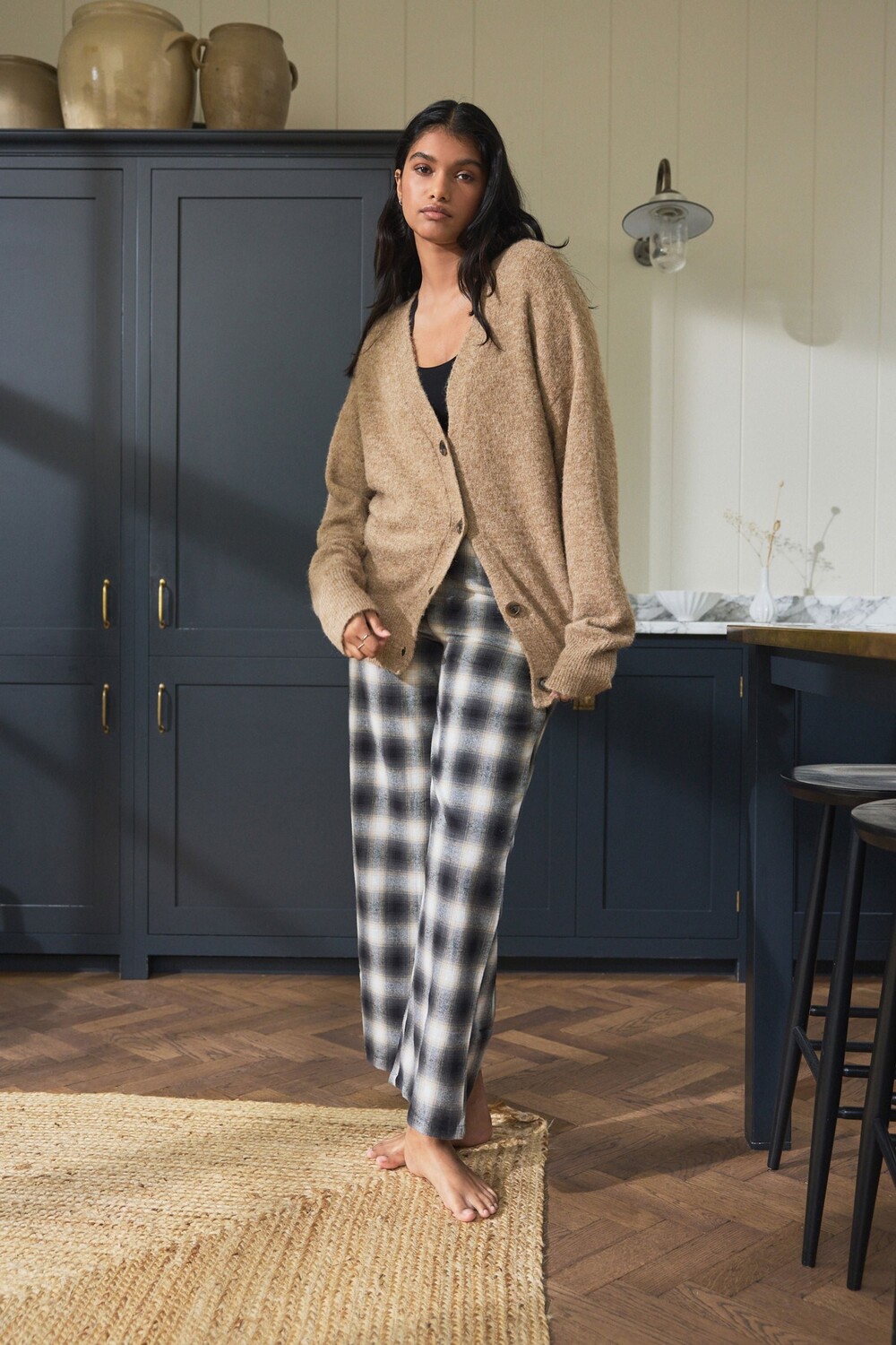 Вязаный кардиган Next, коричневый 
Вязаный кардиган Next, коричневый