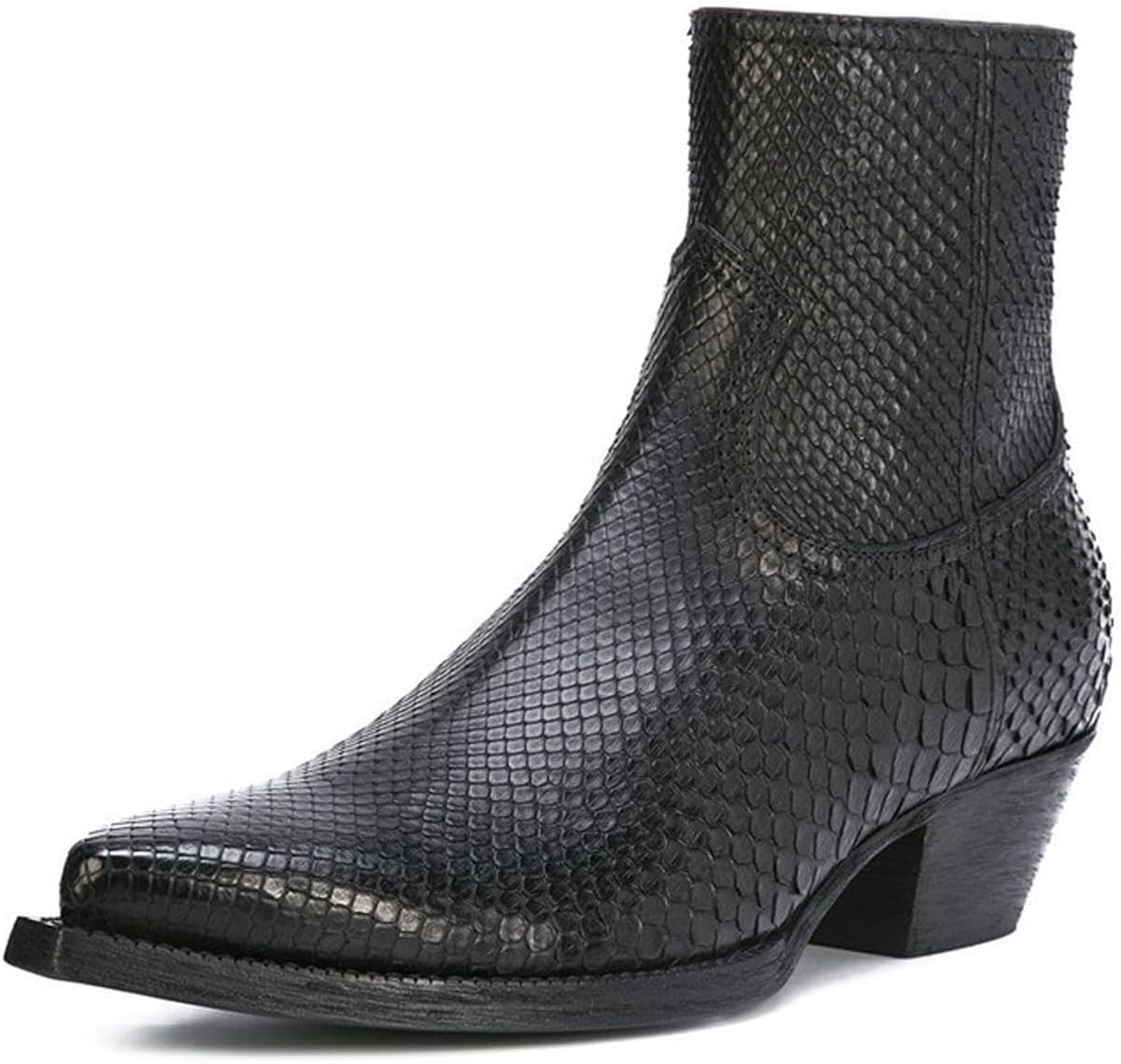 Мужские западные ботинки-челси Santimon - кожа или замша с тиснением под змеиную кожу, кубинский каблук, боковая молния - стильные ковбойские ботильоны для концертов, фестивалей, вечеринок и повседневной носки, черный
Мужские западные ботинки-челси Santimon - кожа или замша с тиснением под змеиную кожу, кубинский каблук, боковая молния - стильные ковбойские ботильоны для концертов, фестивалей, вечеринок и повседневной носки, черный