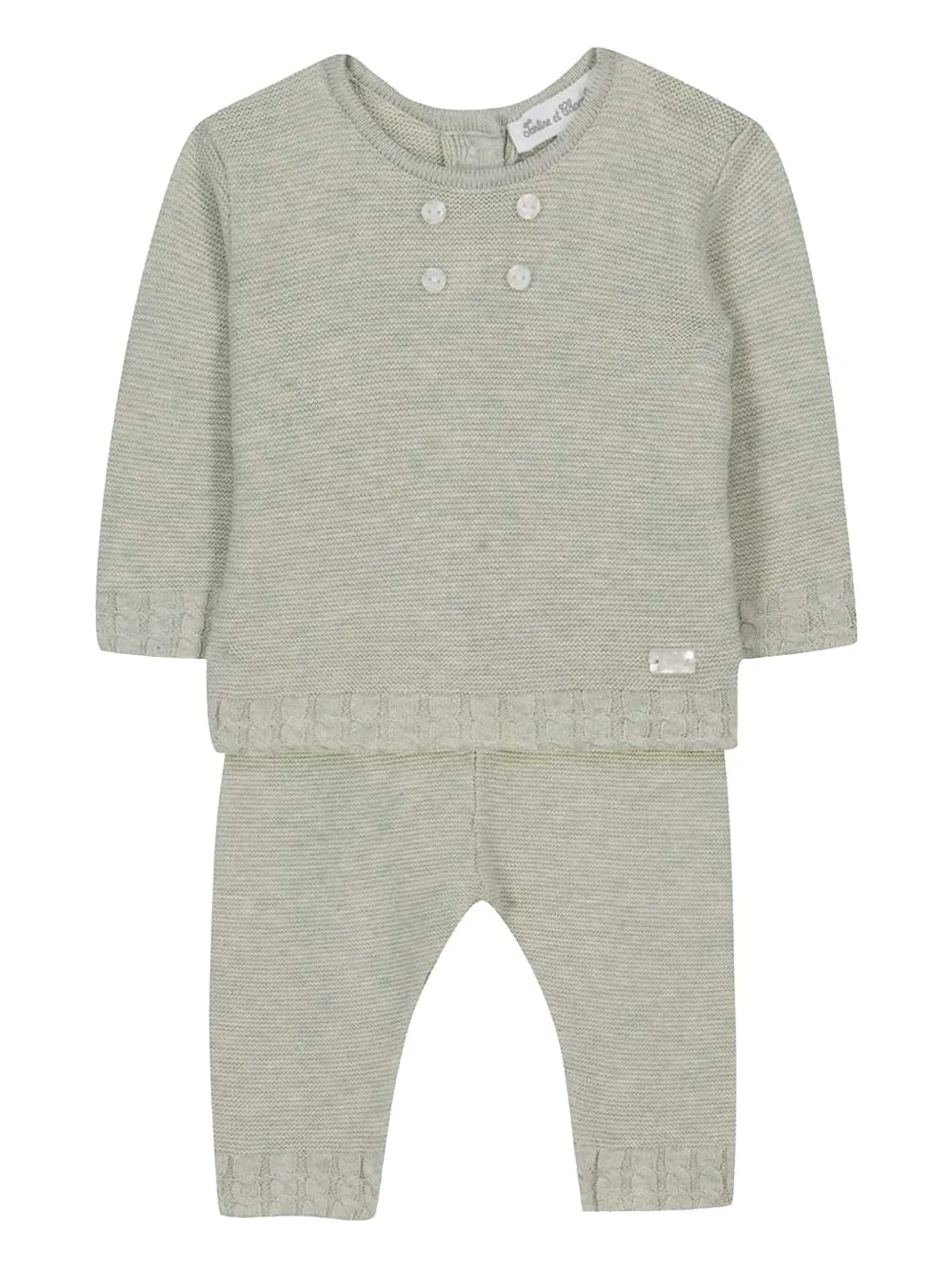 Комплект из топа, брюк и шапки Tartine Et Chocolat, зеленый
Комплект из топа, брюк и шапки Tartine Et Chocolat, зеленый