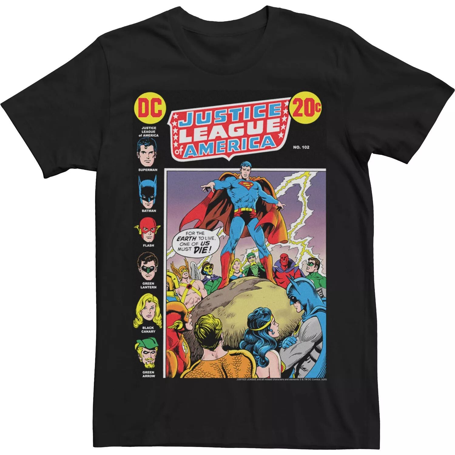 Мужская футболка с комиксами «Лига справедливости» Golden Justice Licensed Character
Мужская футболка с комиксами «Лига справедливости» Golden Justice Licensed Character