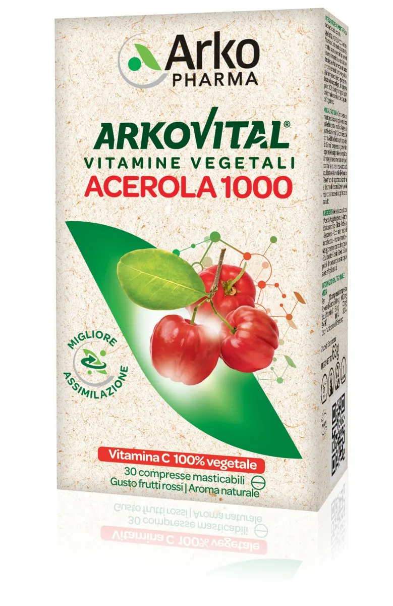 Arkopharma Arkovital Acerola 1000 30 таблеток Натуральный витамин С
Arkopharma Arkovital Acerola 1000 30 таблеток Натуральный витамин С