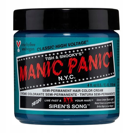 Тоник для краски для волос, Песня Сирены, 118мл Manic Panic
Тоник для краски для волос, Песня Сирены, 118мл Manic Panic