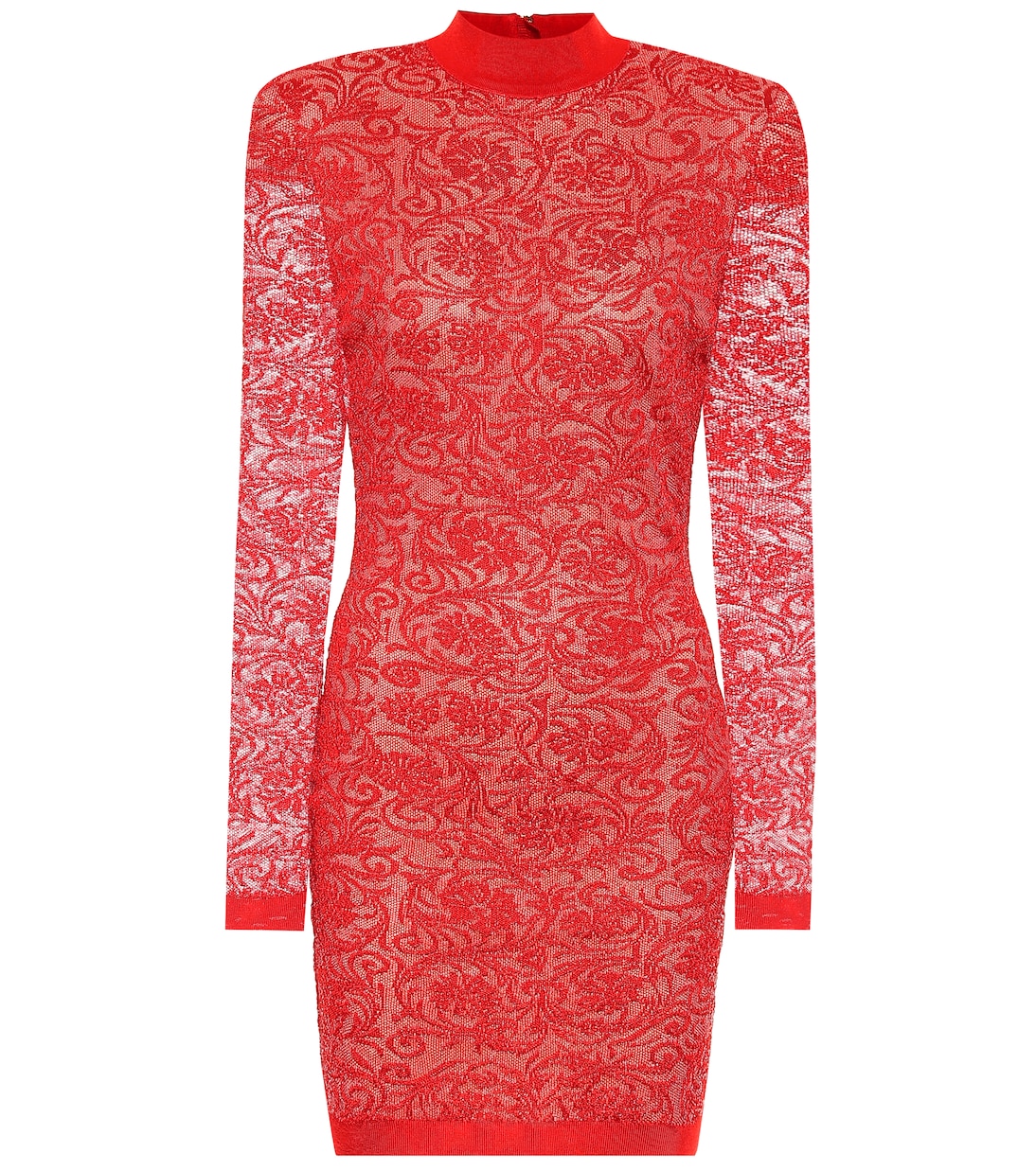 Кружевное облегающее мини-платье Balmain, Rouge
Кружевное облегающее мини-платье Balmain, Rouge