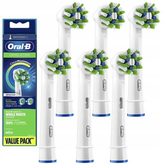 Сменные насадки для зубных щеток, упаковка, 6 шт. Oral-B CrossAction
Сменные насадки для зубных щеток, упаковка, 6 шт. Oral-B CrossAction