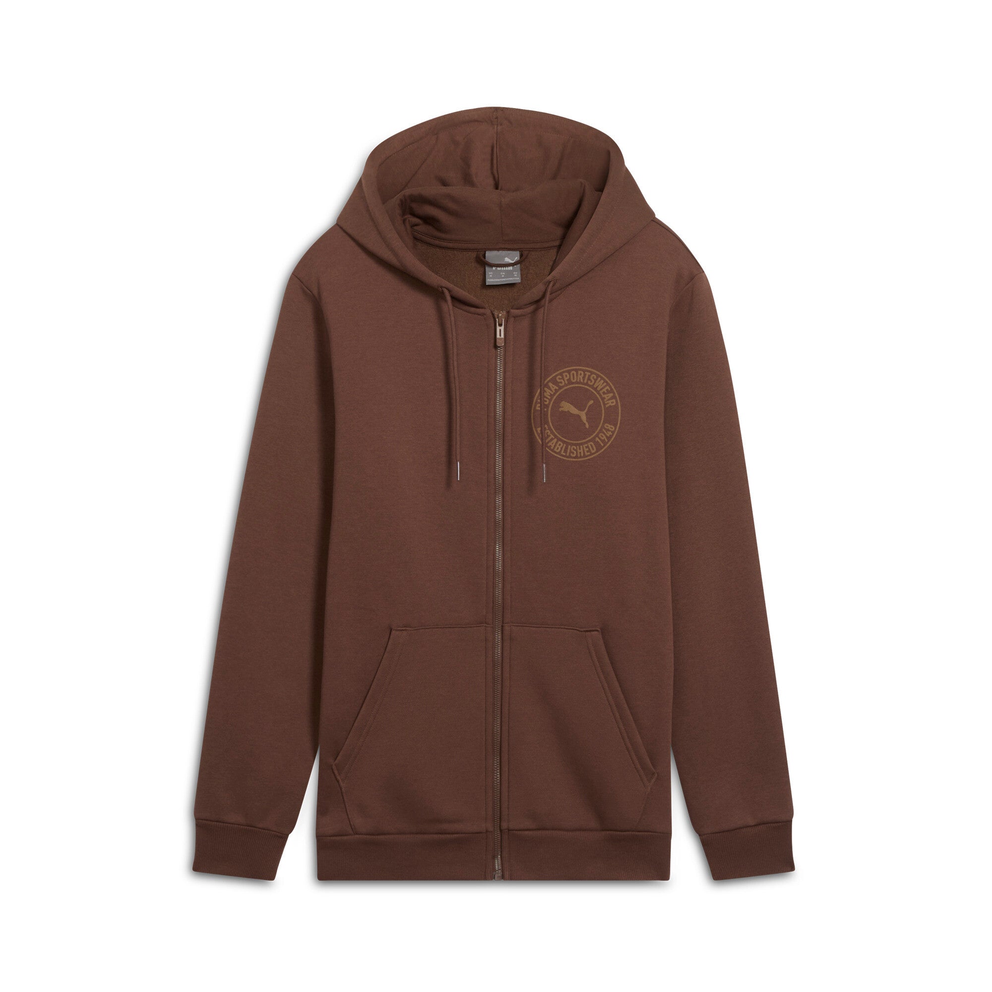 Мужская толстовка с капюшоном и молнией в тональную графику PUMA, цвет espresso brown
Мужская толстовка с капюшоном и молнией в тональную графику PUMA, цвет espresso brown