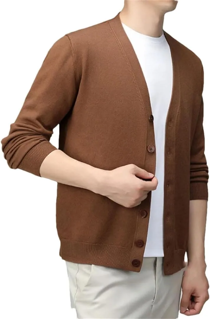 Мужской легкий кардиган свободного кроя с V-образным вырезом QOAAIE
Мужской легкий кардиган свободного кроя с V-образным вырезом QOAAIE