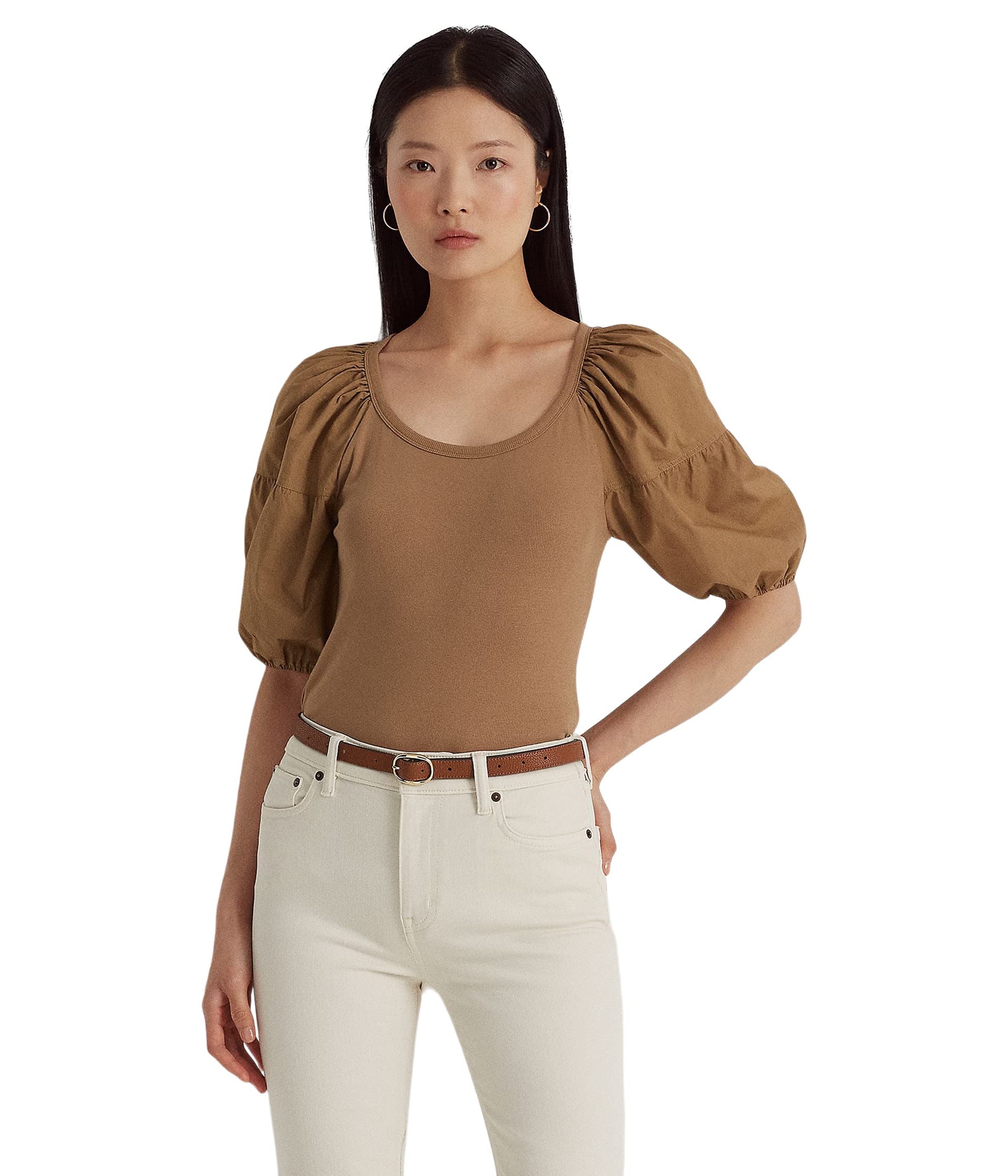 Футболка Lauren Ralph Lauren Stretch Cotton Puff-Sleeve Tee, New Tan
Футболка Lauren Ralph Lauren Stretch Cotton Puff-Sleeve Tee, New Tan
