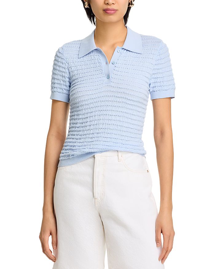 Поло из плиссированного шелка FRAME, синий
Поло из плиссированного шелка FRAME, синий