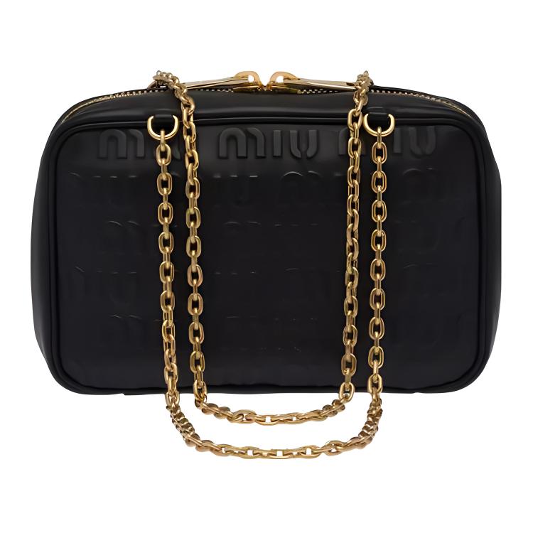 Кожаная плечевая сумка через плечо женская черная MIU MIU
Кожаная плечевая сумка через плечо женская черная MIU MIU