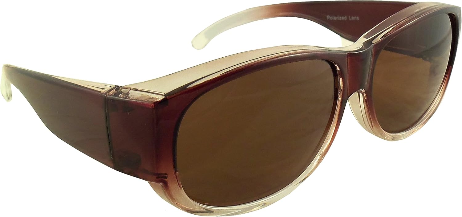 Женские солнцезащитные очки с градиентным переходом цвета и поляризованными линзами — надеваются поверх очков с диоптриями — футляр в комплекте Ideal Eyewear, Brown With Case
Женские солнцезащитные очки с градиентным переходом цвета и поляризованными линзами — надеваются поверх очков с диоптриями — футляр в комплекте Ideal Eyewear, Brown With Case