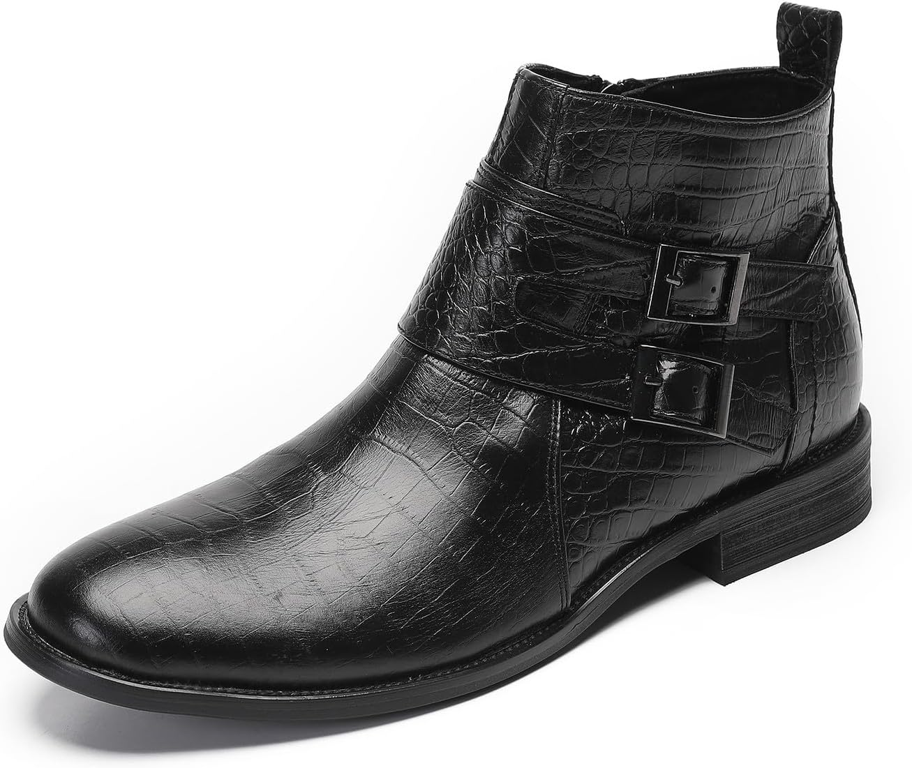 Мужские повседневные ботинки Santimon Chelsea - настоящая кожа, западные ботильоны на щиколотку с молнией и пряжками для свадьбы, работы и выпускного, черный
Мужские повседневные ботинки Santimon Chelsea - настоящая кожа, западные ботильоны на щиколотку с молнией и пряжками для свадьбы, работы и выпускного, черный