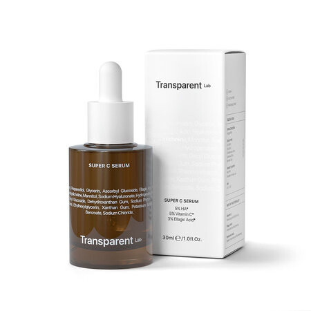Сыворотка с витамином С 5% и гиалуроновой кислотой, 30 мл Transparent Lab, Super C Serum
Сыворотка с витамином С 5% и гиалуроновой кислотой, 30 мл Transparent Lab, Super C Serum
