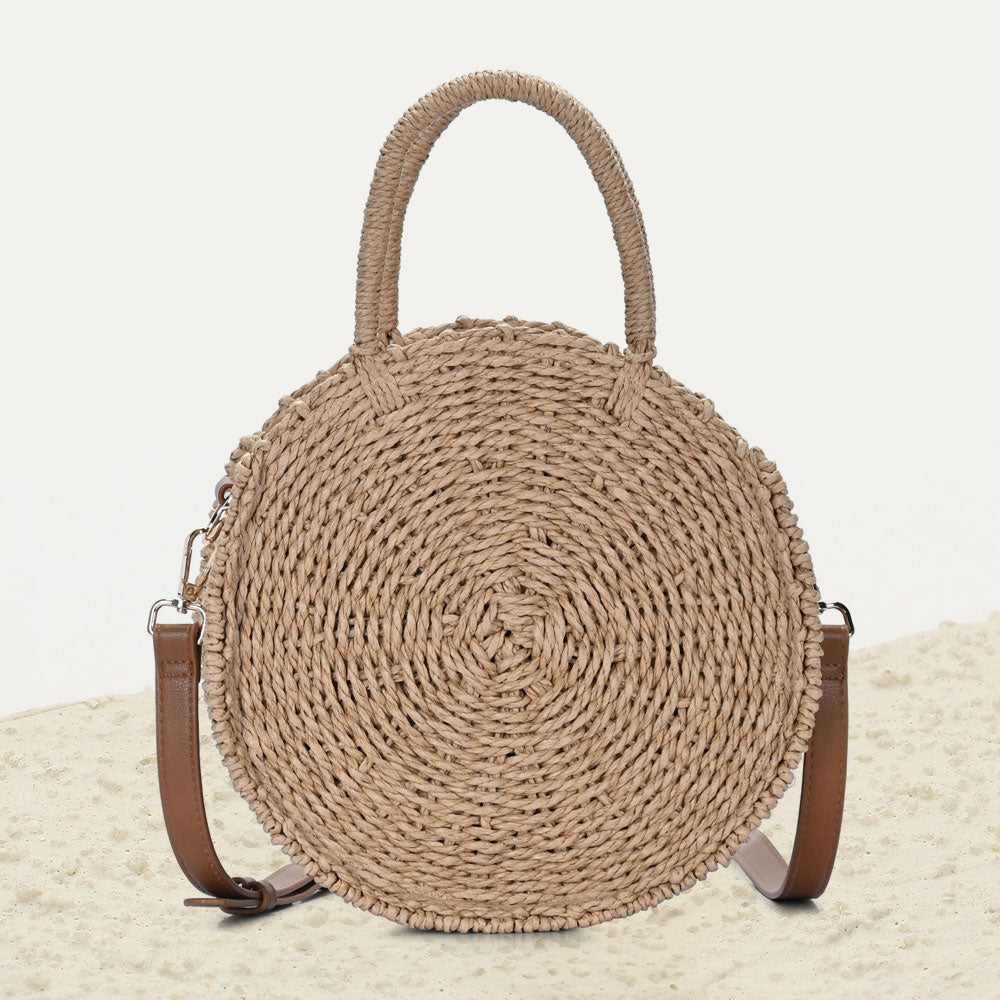 Круглая соломенная сумка через плечо с верхней ручкой FASHNZFAB, коричневый
Круглая соломенная сумка через плечо с верхней ручкой FASHNZFAB, коричневый