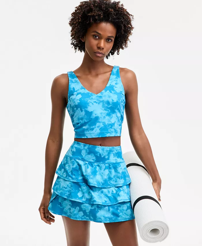 Женская укороченная майка с V-образным вырезом и абстрактным принтом ID Ideology, синий
Женская укороченная майка с V-образным вырезом и абстрактным принтом ID Ideology, синий