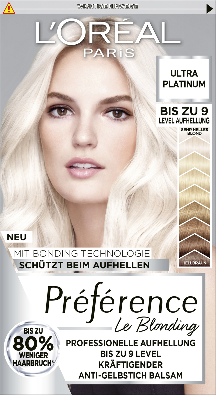 Краска для волос L’Oréal Paris Préférence Professionelle Aufhellung Le Blonding 9L Ultra Platinum
Краска для волос L’Oréal Paris Préférence Professionelle Aufhellung Le Blonding 9L Ultra Platinum