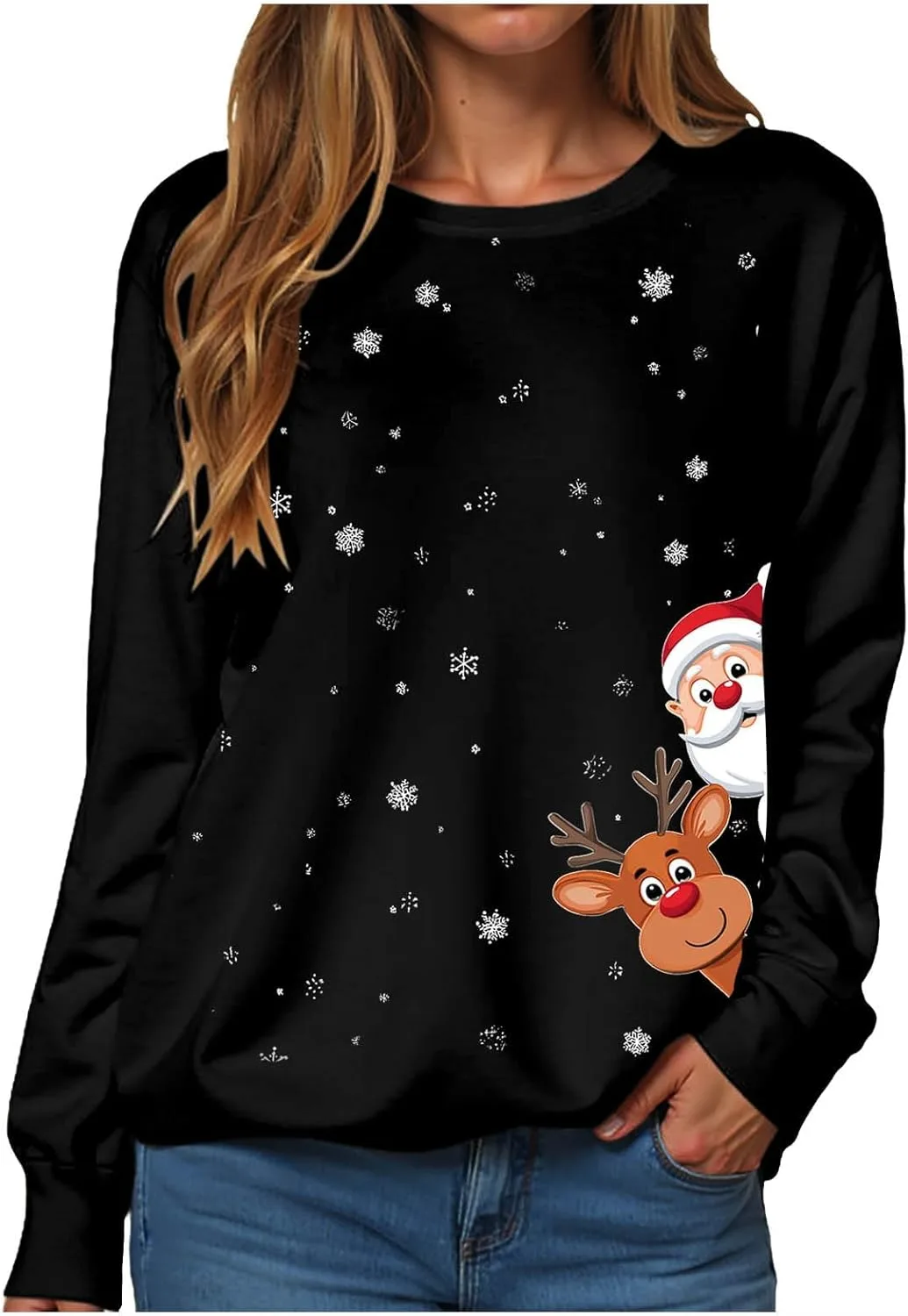 Рождественский свитшот для женщин Oversized с принтом FQZWONG
Рождественский свитшот для женщин Oversized с принтом FQZWONG