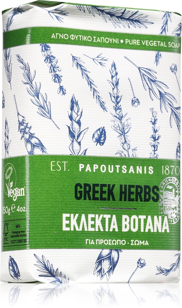 Греческое травяное мыло Papoutsanis, 150 гр
Греческое травяное мыло Papoutsanis, 150 гр