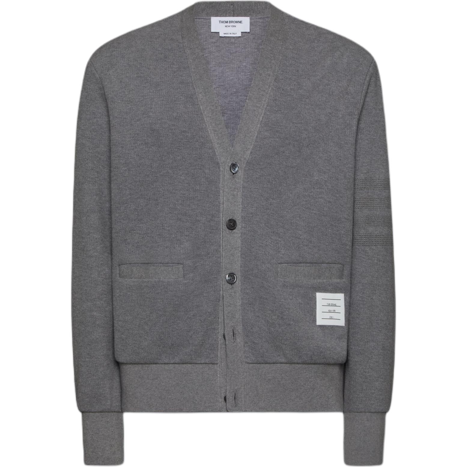 Хлопковый кардиган с v-образным вырезом THOM BROWNE, серый
Хлопковый кардиган с v-образным вырезом THOM BROWNE, серый