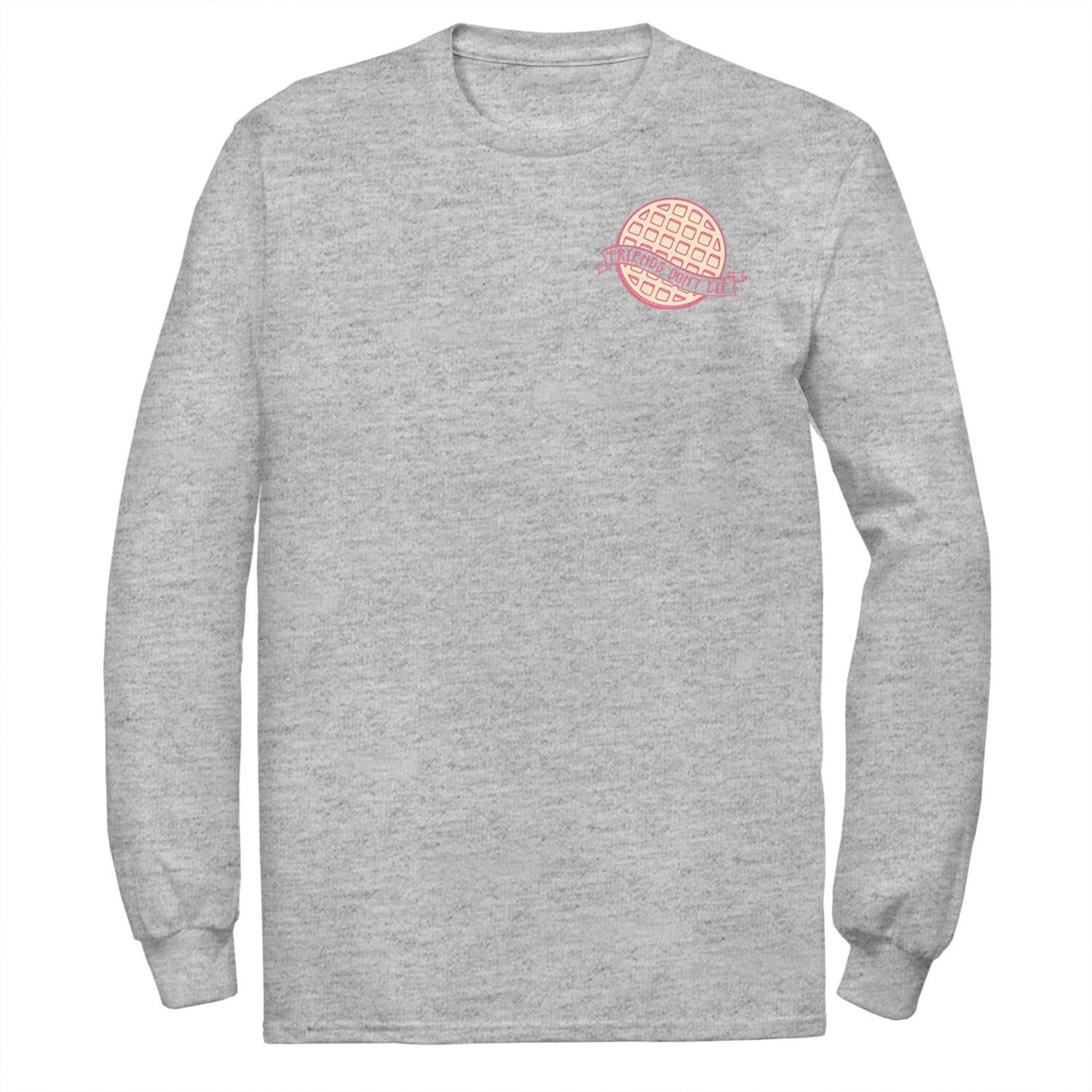 Мужская футболка Stranger Things Friends Don't Lie с вафельным узором на левой груди Licensed Character
Мужская футболка Stranger Things Friends Don't Lie с вафельным узором на левой груди Licensed Character