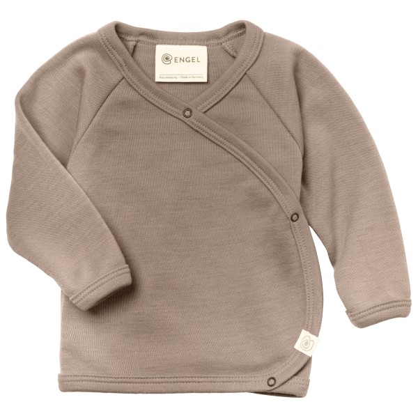 Детская рубашка с запахом - лонгслив из мериноса Engel, Sand 
Детская рубашка с запахом - лонгслив из мериноса Engel, Sand