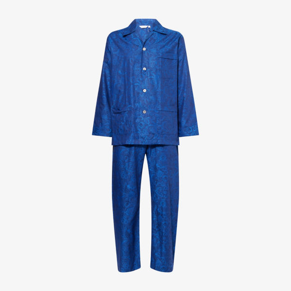 Пижама Derek Rose Paris из хлопка с цветочным принтом, синий
Пижама Derek Rose Paris из хлопка с цветочным принтом, синий