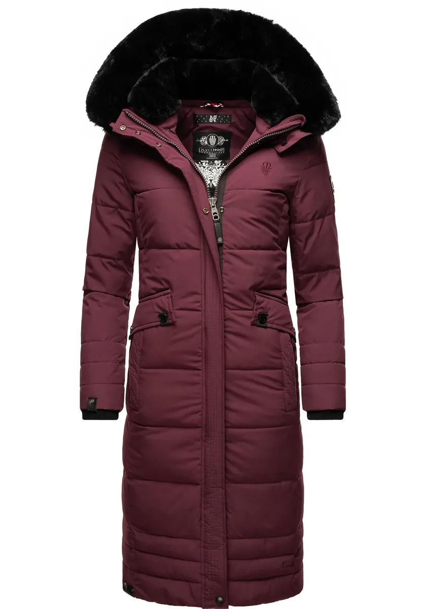 Зимнее пальто Наваху "Фахмия", элегантное стеганое пальто с капюшоном из мягкого искусственного меха Navahoo, красный
Зимнее пальто Наваху "Фахмия", элегантное стеганое пальто с капюшоном из мягкого искусственного меха Navahoo, красный