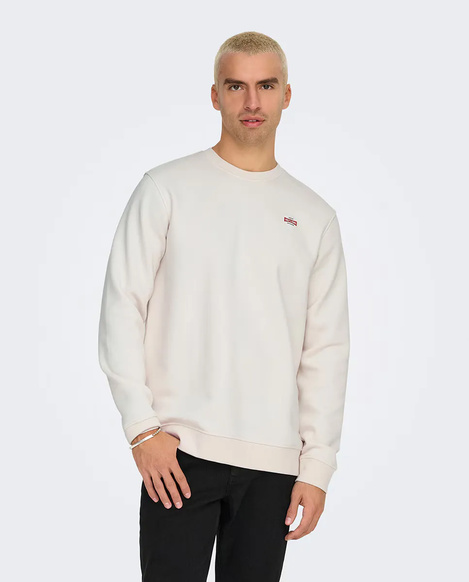 Мужская толстовка с круглым вырезом стандартного кроя Only & Sons, белый
Мужская толстовка с круглым вырезом стандартного кроя Only & Sons, белый