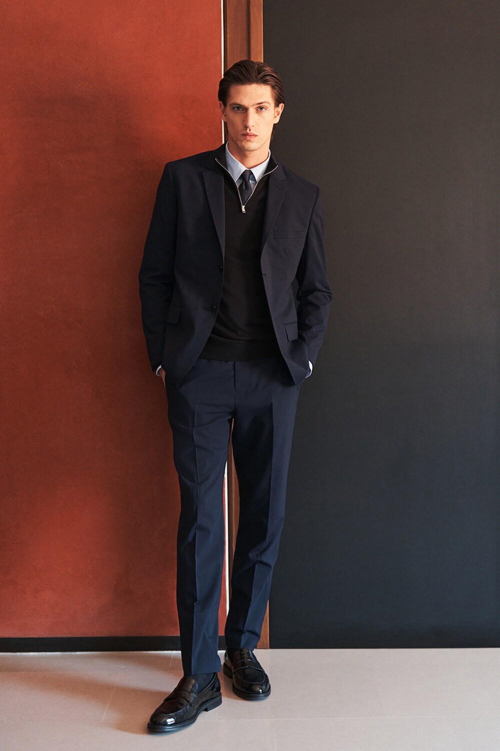 Жакет из смесовой шерсти приталенного кроя. H&M, синий
Жакет из смесовой шерсти приталенного кроя. H&M, синий