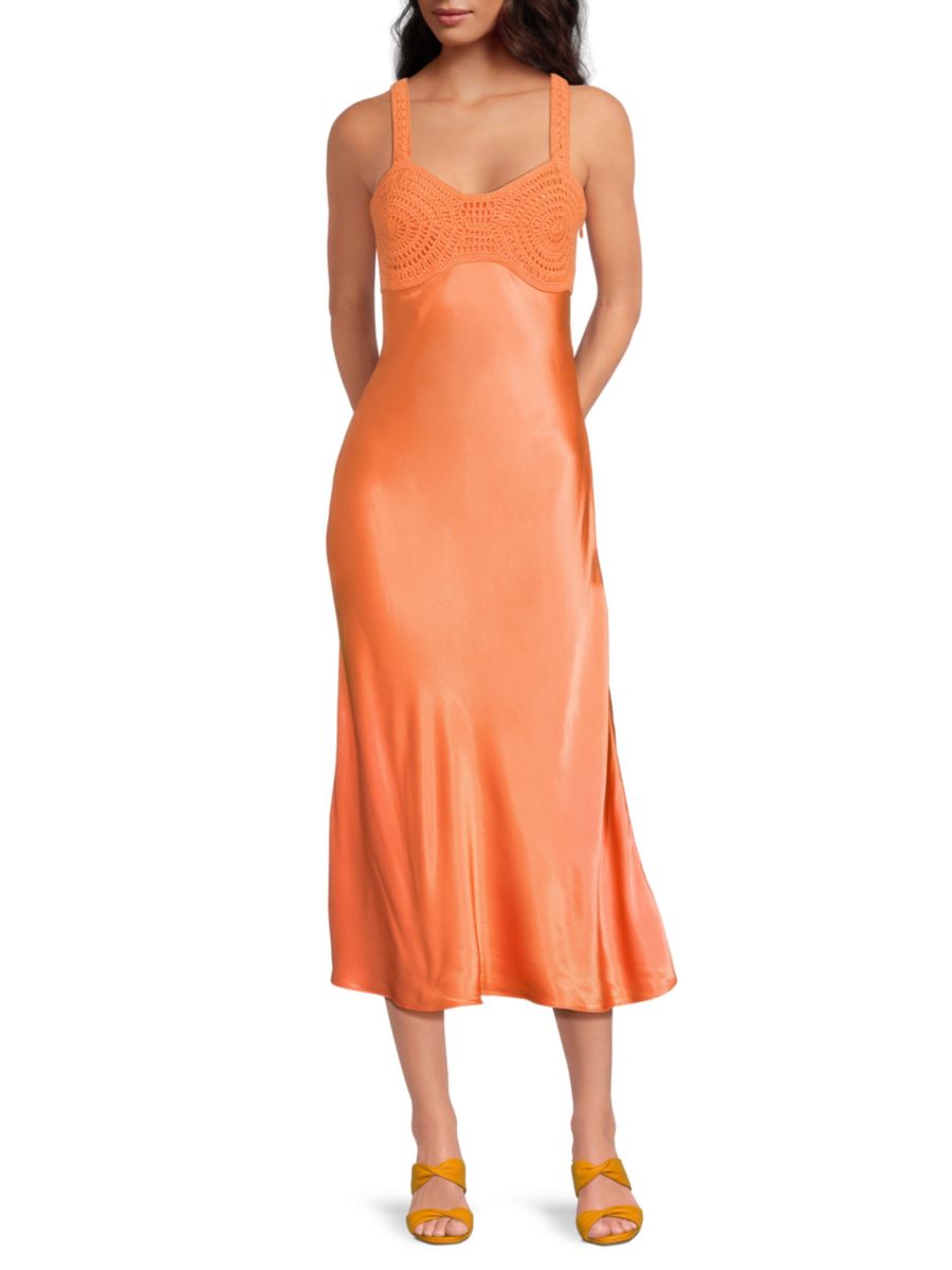 Платье-миди с лифом и атласом Laura Crochet Rails, цвет Papaya
Платье-миди с лифом и атласом Laura Crochet Rails, цвет Papaya