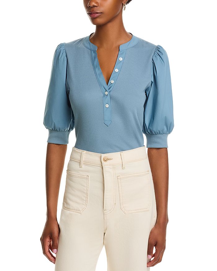 Корсет Coralee с рукавами-буфами и комбинированными материалами Veronica Beard, синий
Корсет Coralee с рукавами-буфами и комбинированными материалами Veronica Beard, синий