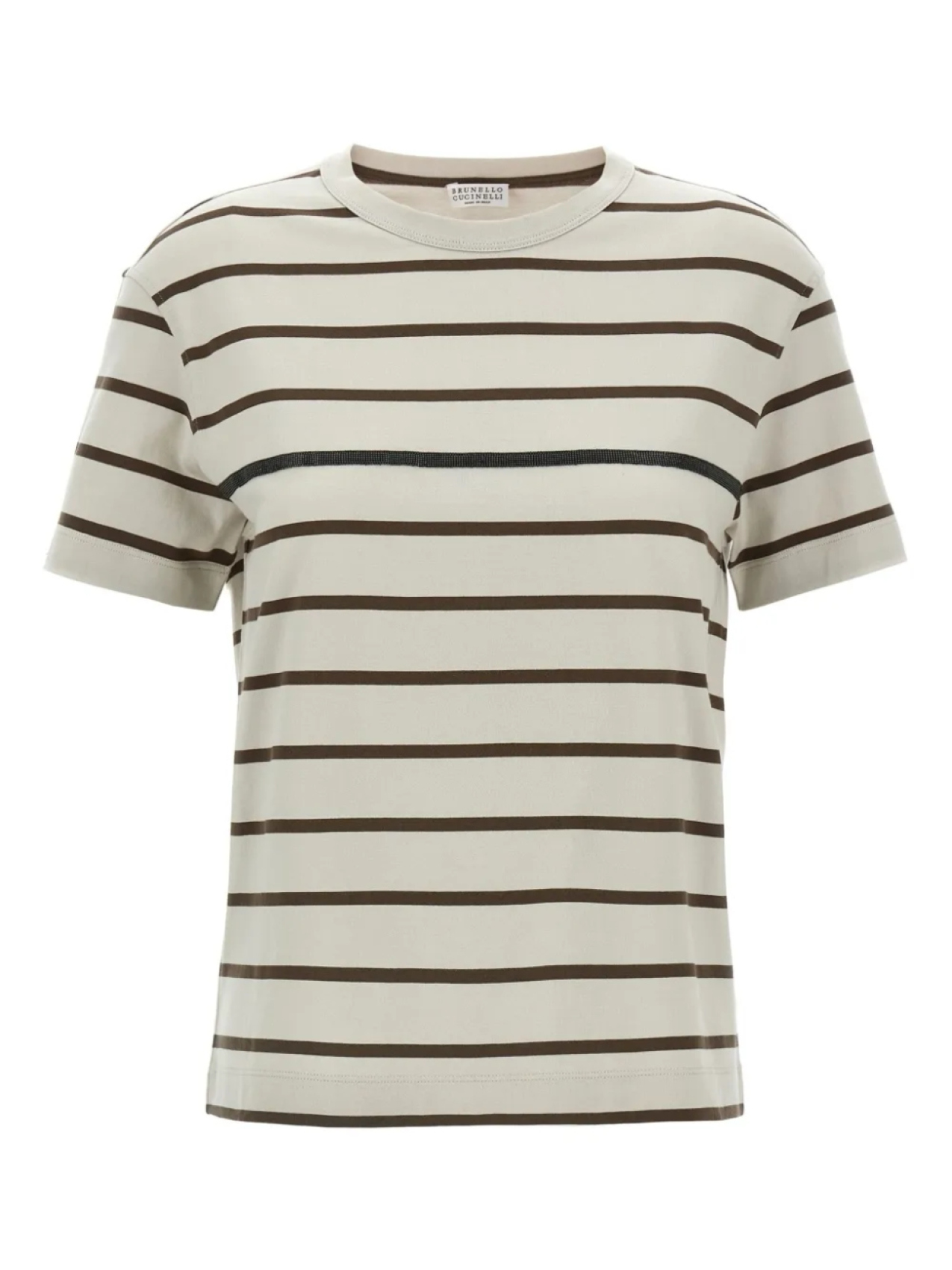 Полосатая футболка Brunello Cucinelli, нейтральный
Полосатая футболка Brunello Cucinelli, нейтральный