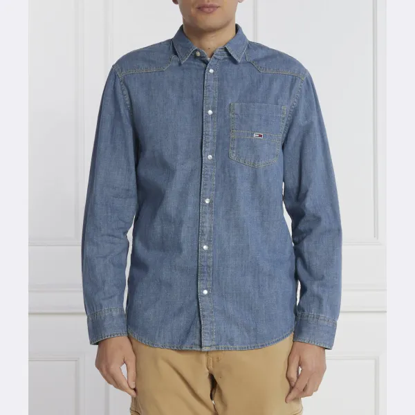 Рубашка свободного кроя джинсовая ткань Tommy Hilfiger, синий
Рубашка свободного кроя джинсовая ткань Tommy Hilfiger, синий