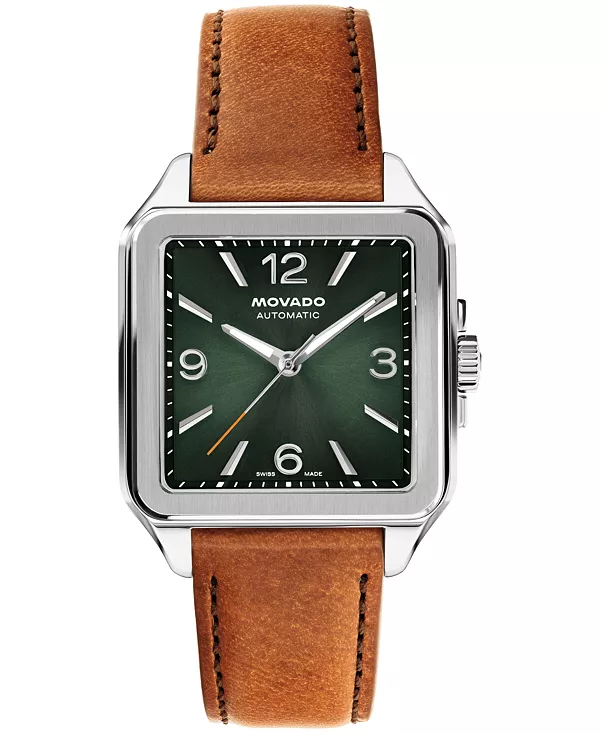 Мужские швейцарские часы 1917 года с автоматическим подзаводом из коньячной кожи, 35 x 45,2 мм Movado, brown
Мужские швейцарские часы 1917 года с автоматическим подзаводом из коньячной кожи, 35 x 45,2 мм Movado, brown