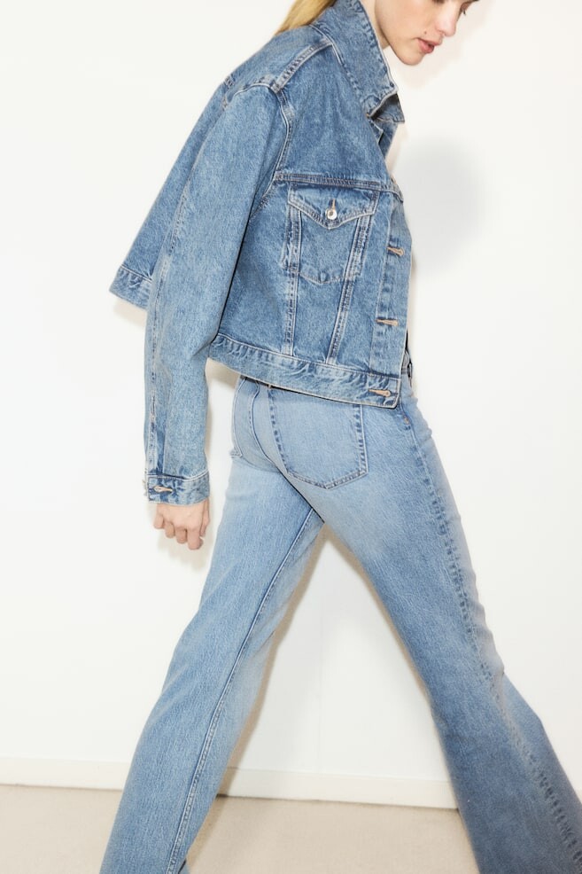 Расклешенные высокие джинсы H&M, голубой
Расклешенные высокие джинсы H&M, голубой