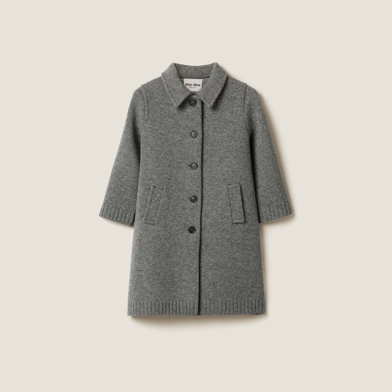 Шерстяной кардиган Miu Miu, серый
Шерстяной кардиган Miu Miu, серый