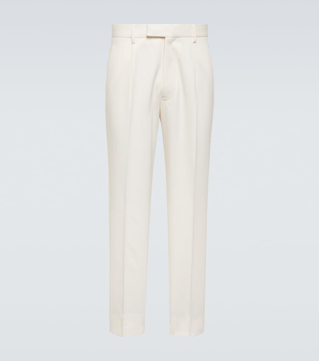 Хлопковые и шерстяные прямые брюки Zegna, белый
Хлопковые и шерстяные прямые брюки Zegna, белый