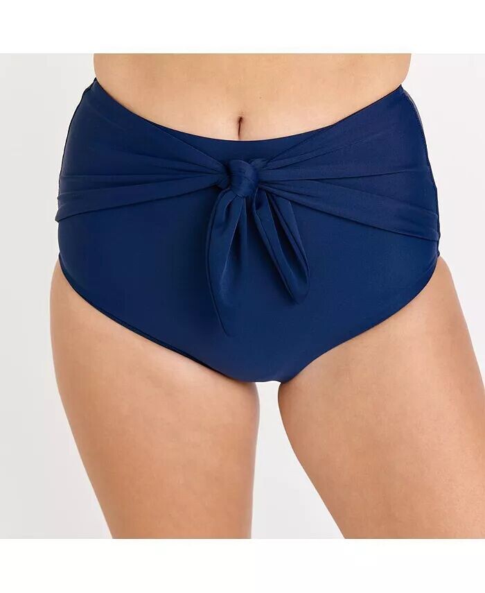 Женские плавки бикини с высокой талией и завязкой спереди Calypsa, синий
Женские плавки бикини с высокой талией и завязкой спереди Calypsa, синий