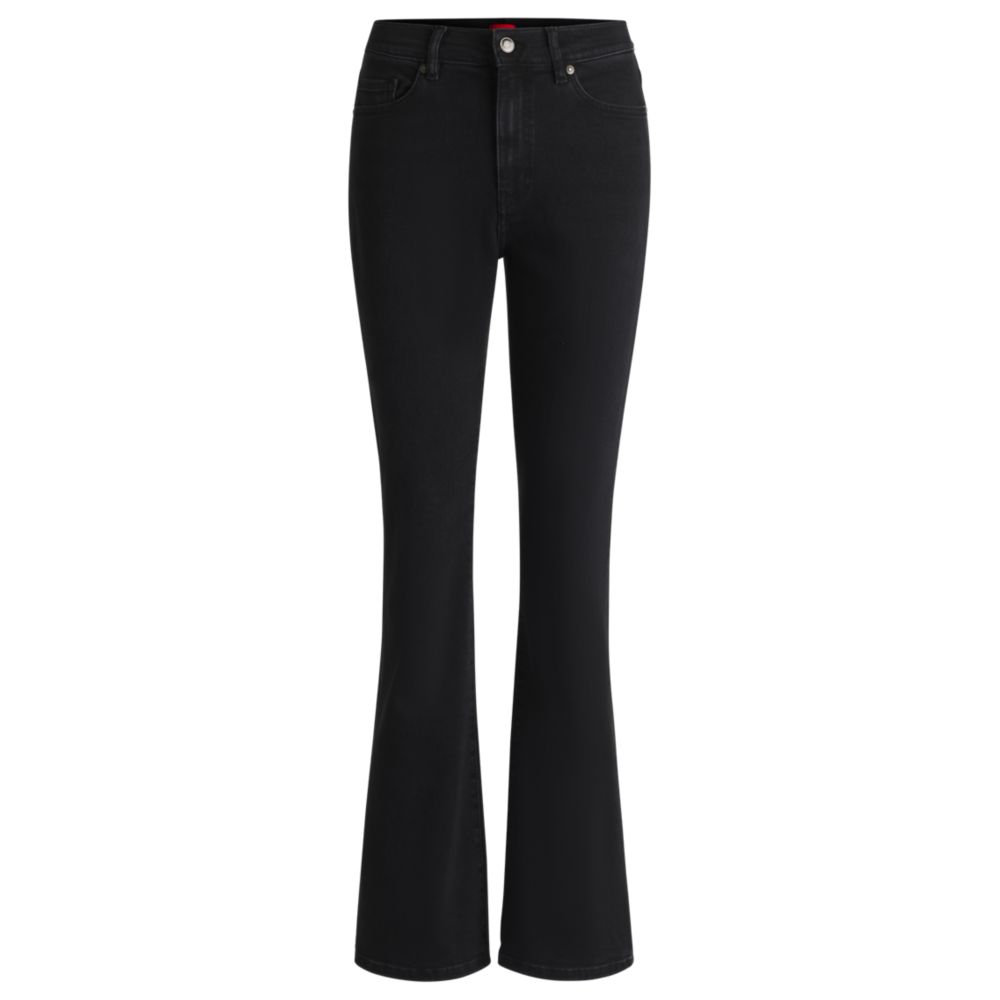 Джинсы облегающего кроя из черного эластичного денима HUGO 
Джинсы облегающего кроя из черного эластичного денима HUGO