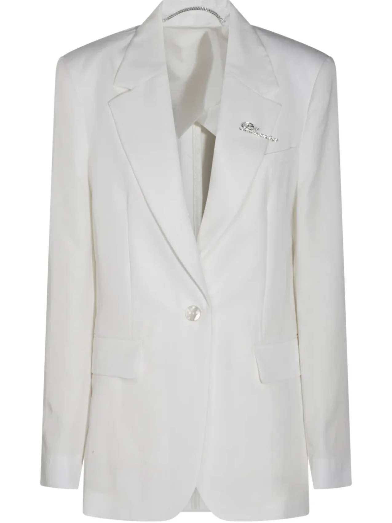 Однобортный блейзер с логотипом Blumarine, белый
Однобортный блейзер с логотипом Blumarine, белый