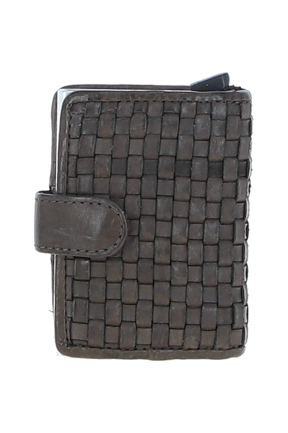 Чехол-кошелек для карточек 'La Perfetto' из металла и плетеной кожи Ashwood Leather, серый
Чехол-кошелек для карточек 'La Perfetto' из металла и плетеной кожи Ashwood Leather, серый