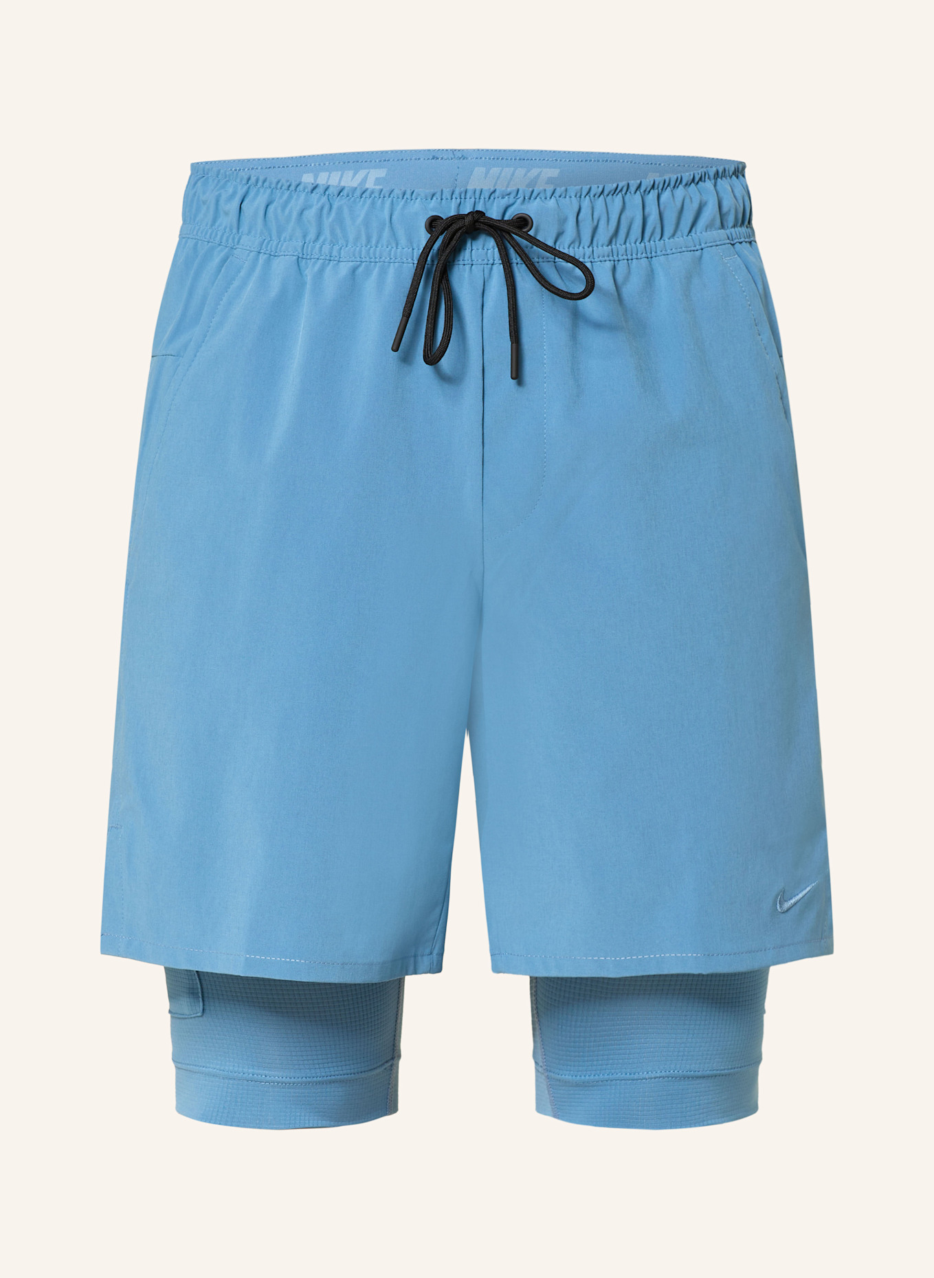 2-В-1 тренировочные шорты без ограничений Nike, синий
2-В-1 тренировочные шорты без ограничений Nike, синий