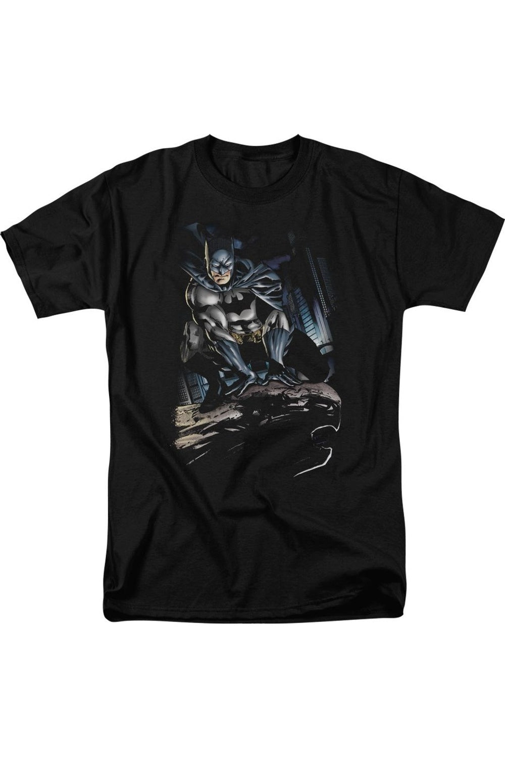 Футболка с коротким рукавом для взрослых с изображением Бэтмена Gildan, черный 
Футболка с коротким рукавом для взрослых с изображением Бэтмена Gildan, черный