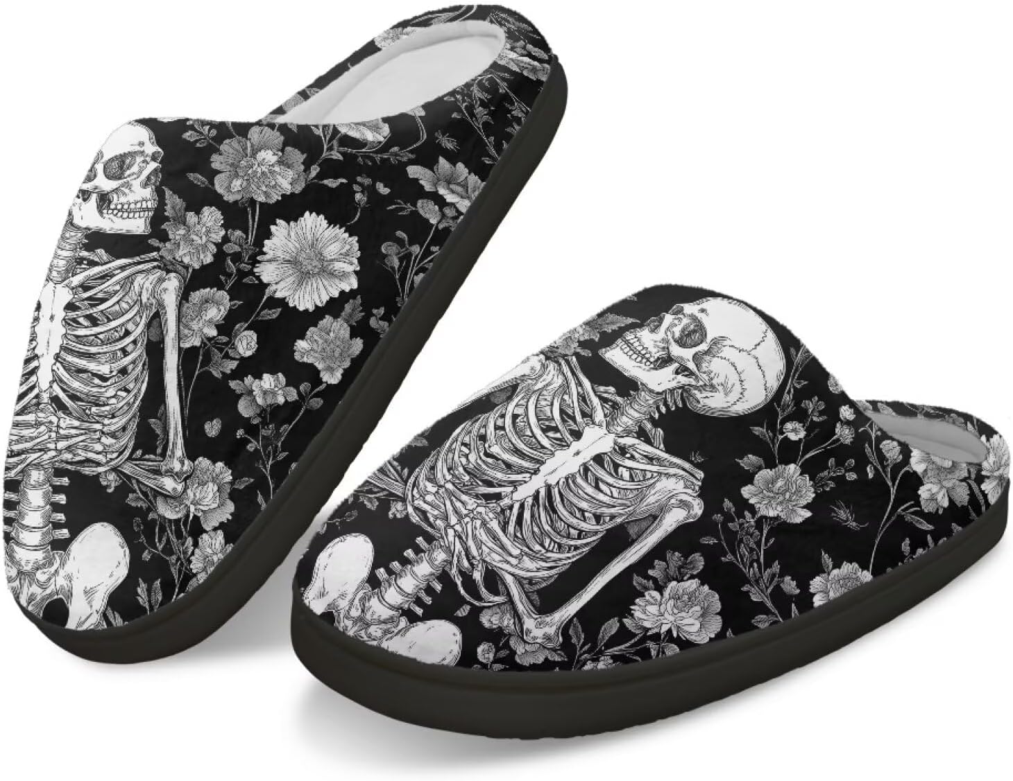 Мужские зимние мягкие плюшевые тапочки Qoiuvncy, противоскользящие, пушистые, с рисунком черепа, уютные, теплые хлопковые обувь, размер US 2-12, Skeleton Flower
Мужские зимние мягкие плюшевые тапочки Qoiuvncy, противоскользящие, пушистые, с рисунком черепа, уютные, теплые хлопковые обувь, размер US 2-12, Skeleton Flower