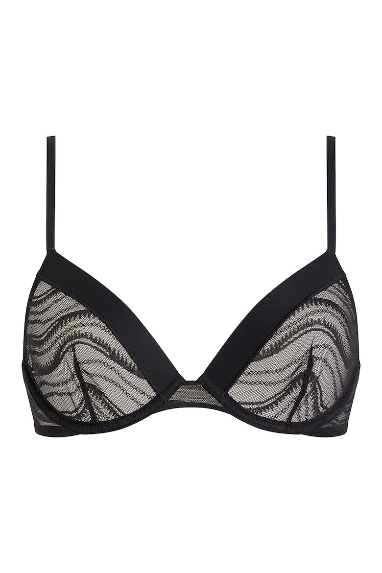 Кружевной бюстгальтер Calvin Klein с мягкой чашкой на косточках, черный
Кружевной бюстгальтер Calvin Klein с мягкой чашкой на косточках, черный